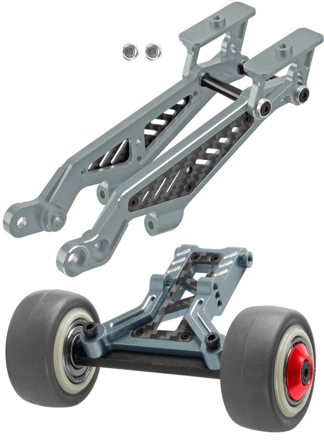 RcarmubWow RC Aluminium Wing Mount & Wheelie Bar Set Upgrades Part for 1/8 Typhon 6S BLX,Kraton 6S BLX,Outcast 6S BLX,Notorious 6S BLX,Talion 6S BLX,Replace #AR320347#AR320366,Titanium - Image 1